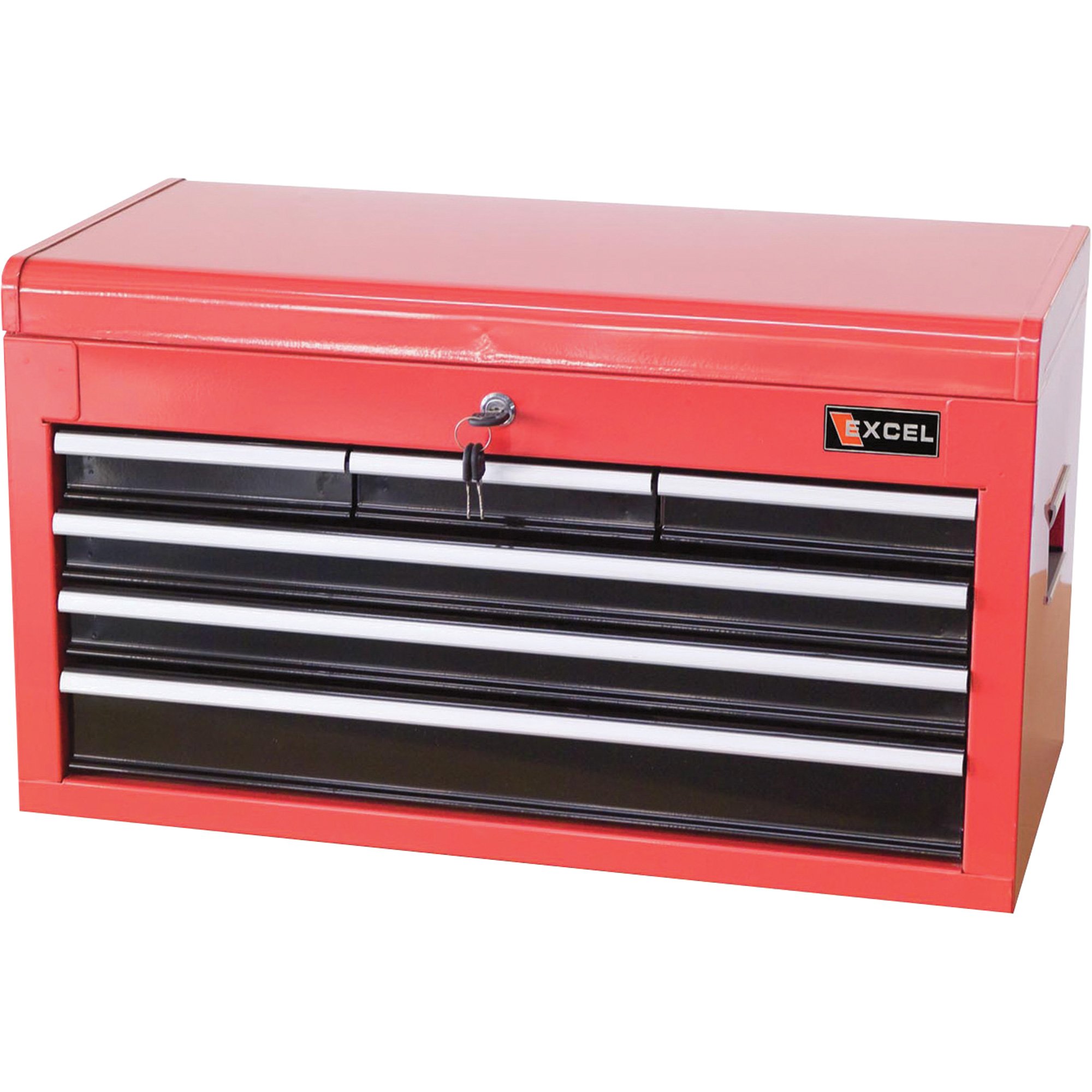 Excel Tool Chest — 26in 6 Drawers Model Tb2040bbsa Red Northern Tool